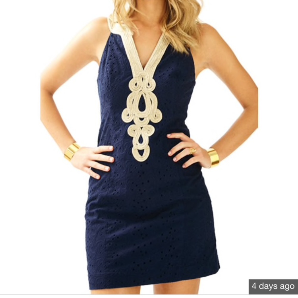 NWT! Lilly Pulitzer Emery Navy Shift Dress
